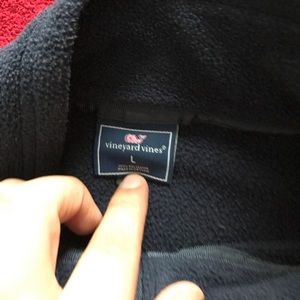 Vineyard Vines navy fleece 1/4 zip sweater
